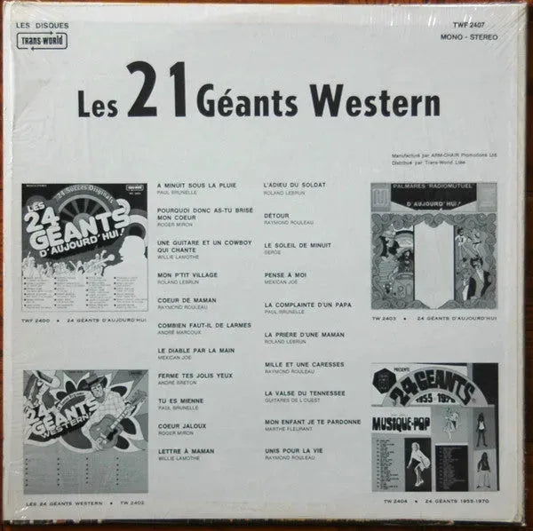 Various : Les 21 Géants Western (LP, Comp)