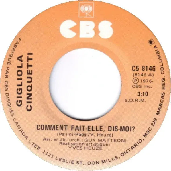 Gigliola Cinquetti : Comment Fait-Elle, Dis-Moi? (7", Single)