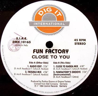 Fun Factory : Close To You (12", Maxi)