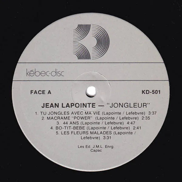 Jean Lapointe : Jongleur (LP)