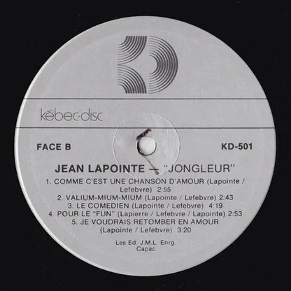 Jean Lapointe : Jongleur (LP)