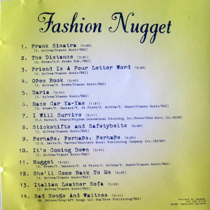 Cake : Fashion Nugget (CD, Album, Club)