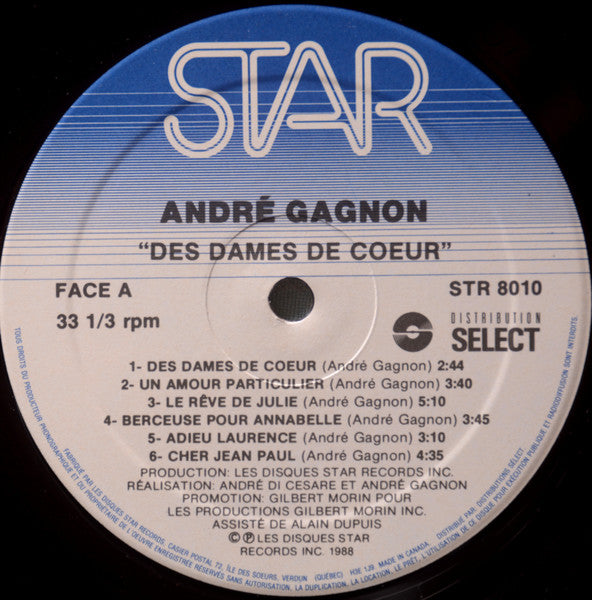 André Gagnon : Des Dames De Coeur (LP, Album)