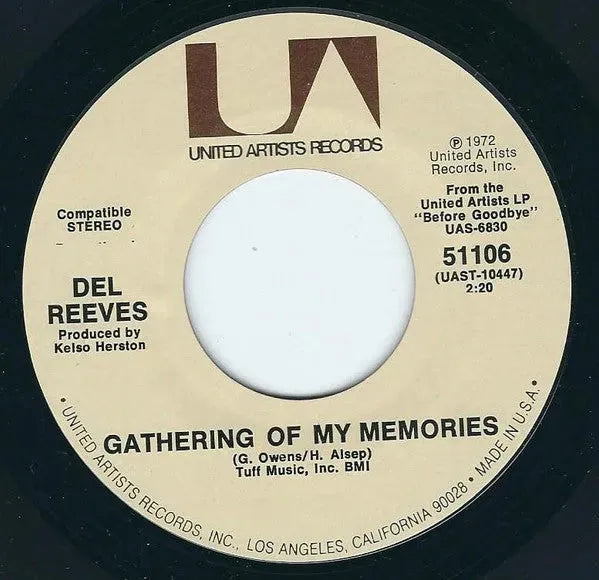 Del Reeves : Gathering Of My Memories / Trucker's Paradise (7", Single)