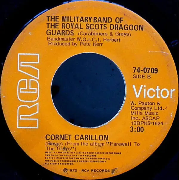 The Pipes And Drums Of The Royal Scots Dragoon Guards (Carabiniers And Greys) And The Military Band Of The Royal Scots Dragoon Guards (Carabiniers And Greys) : Amazing Grace / Cornet Carillon (7", Single)