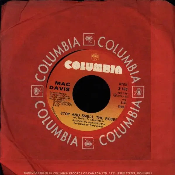 Mac Davis : Stop And Smell The Roses / Poor Boy Boogie (7")