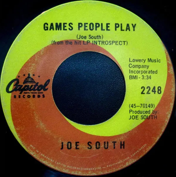 Joe South : Games People Play (7", Single)