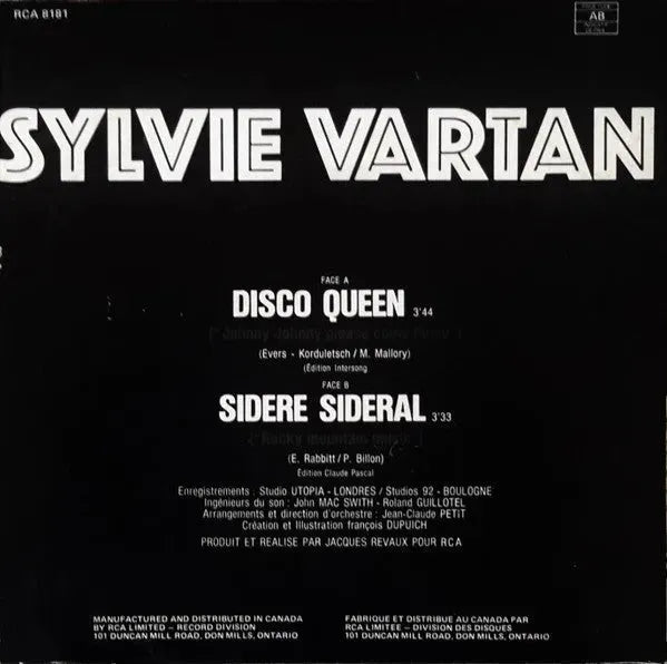 Sylvie Vartan : Disco Queen  (7", Cle)