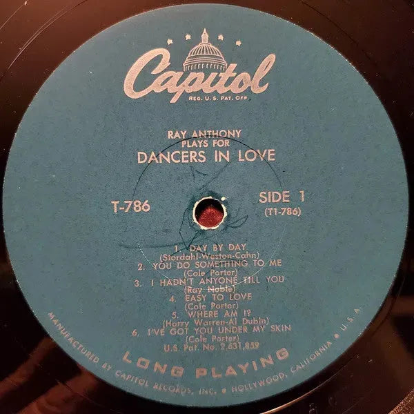 Ray Anthony : Plays For Dancers In Love (LP, Mono)