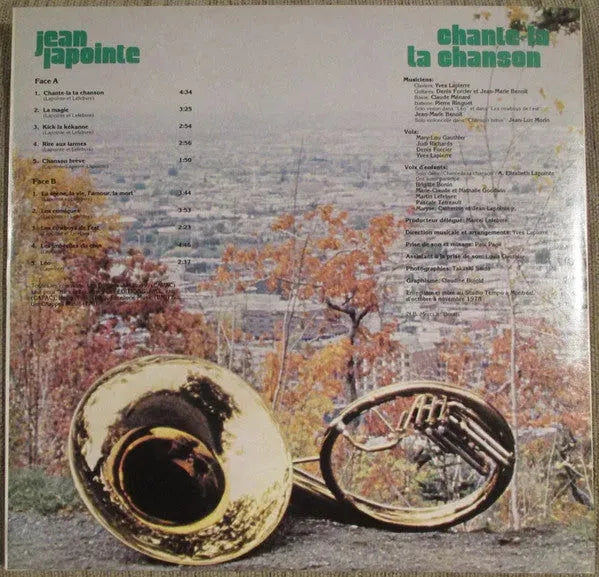 Jean Lapointe : Chante-la Ta Chanson (LP)