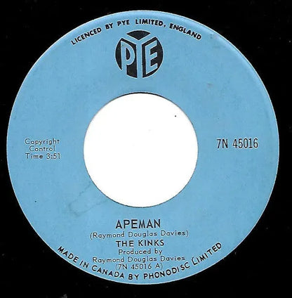 The Kinks : Apeman (7", Single)