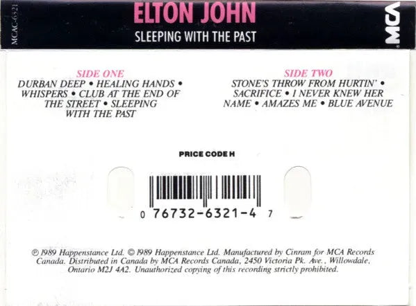 Elton John : Sleeping With The Past (Cass, Album, Dol)