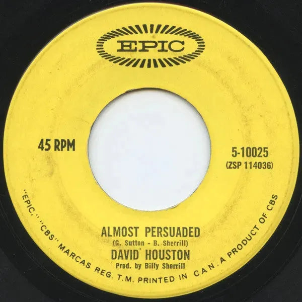 David Houston : Almost Persuaded / We Got Love (7", Single)