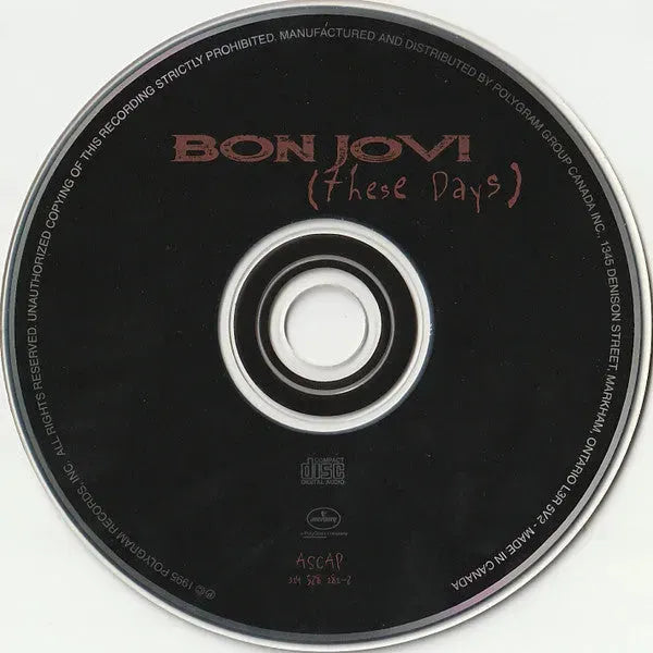 Bon Jovi : These Days (CD, Album)