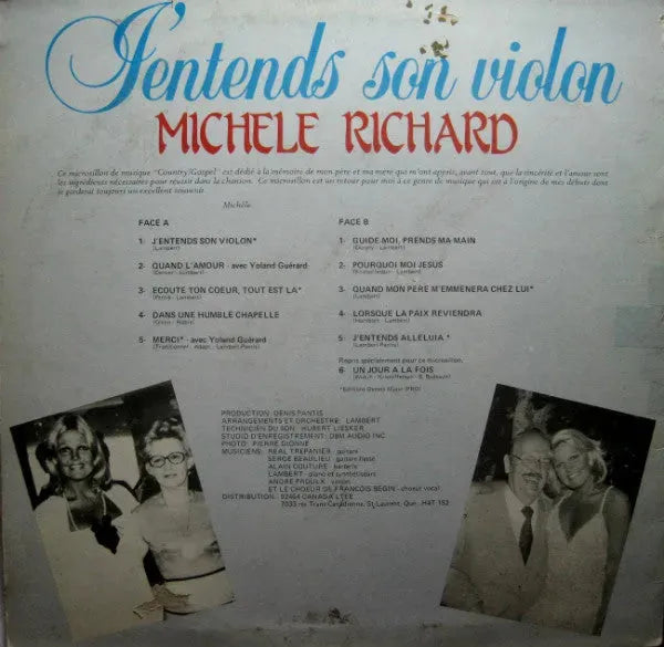 Michèle Richard : J'Entends Son Violon (LP, Album)