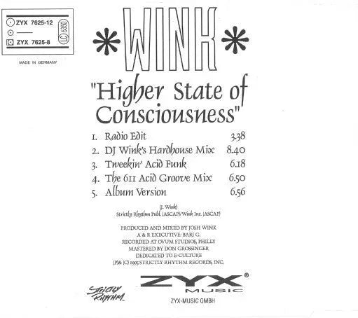 Josh Wink : Higher State Of Consciousness (CD, Maxi)