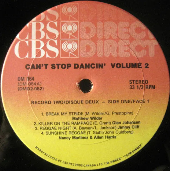 Various : Can't Stop Dancin' - Volume II (2xLP, Comp, Mixed)