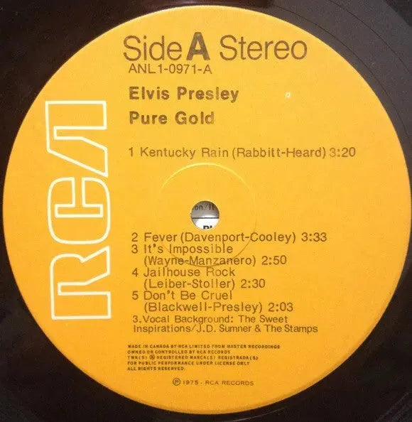 Elvis Presley : Pure Gold (LP, Comp)