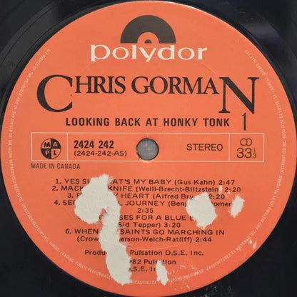 Chris Gorman (2) : Looking Back At Honky Tonk (LP, Album)