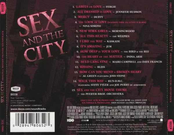 Various : Sex And The City (Original Motion Picture Soundtrack) (CD, Comp)