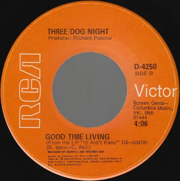 Three Dog Night : Out In The Country (7", Single)