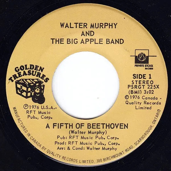 Walter Murphy & The Big Apple Band : A Fifth Of Beethoven (7", Single, RE)