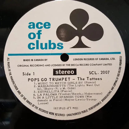 The Tattoos : Pops Go Trumpet (LP, Album)