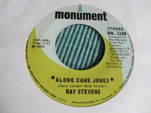 Ray Stevens : Along Came Jones / Yakety Yak (7", Single)