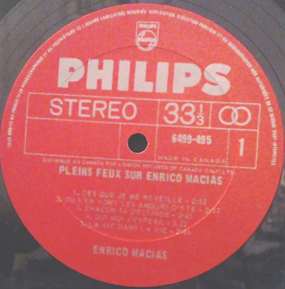 Enrico Macias : Plein Feux Sur... Encrico Macias (2xLP, Comp, Gat)