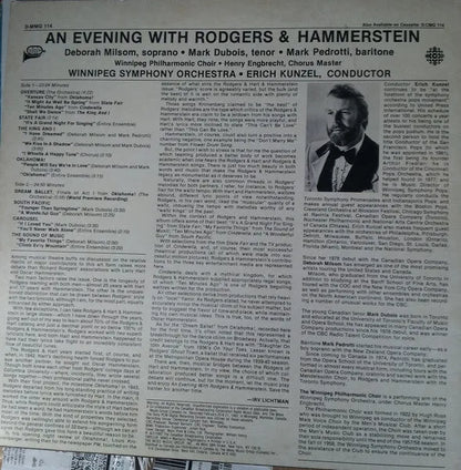 Rodgers & Hammerstein, The Winnipeg Symphony Orchestra*, Chorus*, Erich Kunzel : An Evening With Rodgers & Hammerstein (LP)