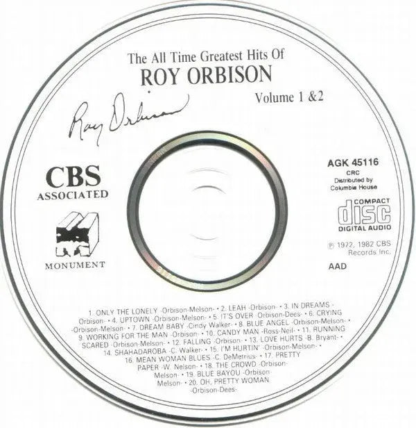 Roy Orbison : The All-Time Greatest Hits Of Roy Orbison Volume 1 & 2 (CD, Comp, Club, RE)