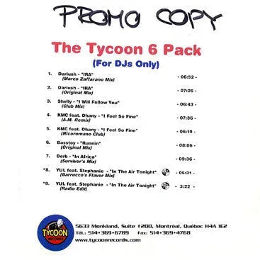 Various : Tycoon 6 Pack (CDr, Comp, Promo, Car)