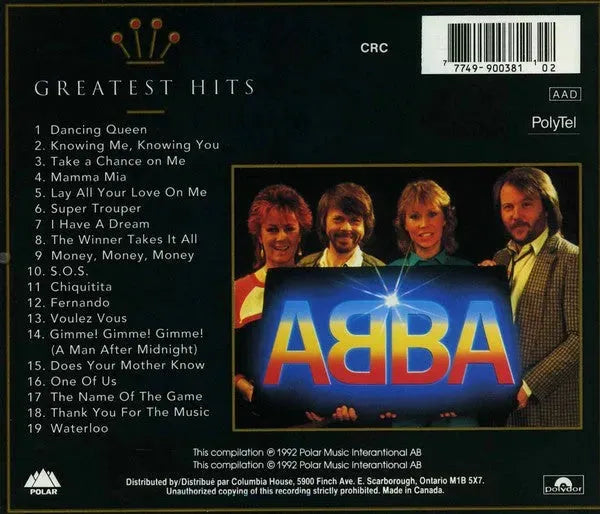 ABBA : Gold (Greatest Hits) (CD, Comp, Club, RE, RM)