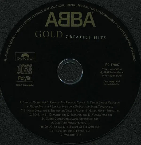 ABBA : Gold (Greatest Hits) (CD, Comp, Club, RE, RM)