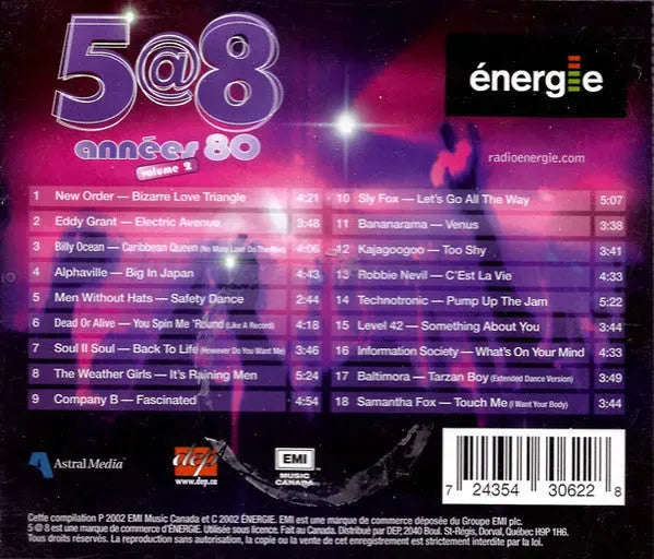 Various : 5@8 Années 80 Volume 2 (CD, Comp)