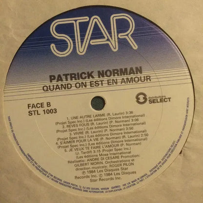 Patrick Norman : Quand On Est En Amour (LP, Album)