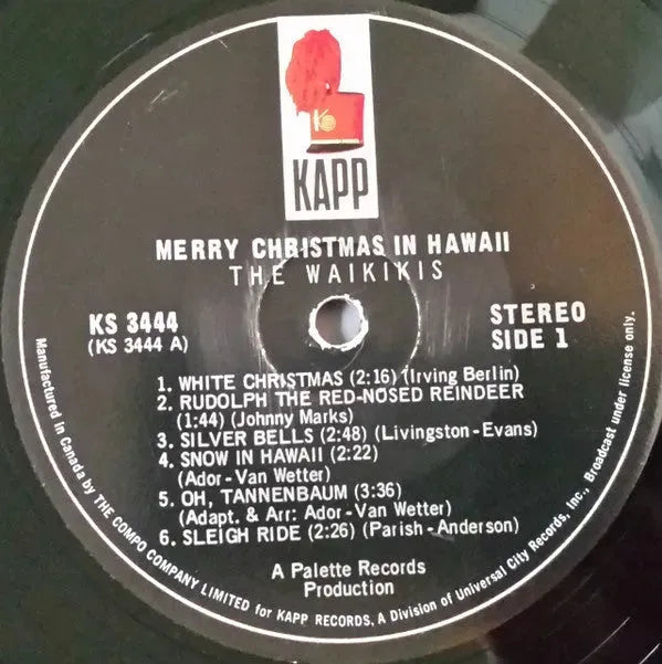 The Waikiki's : Merry Christmas In Hawaii (LP, Album)