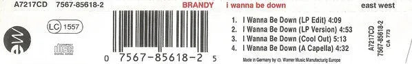 Brandy (2) : I Wanna Be Down (CD, Single)