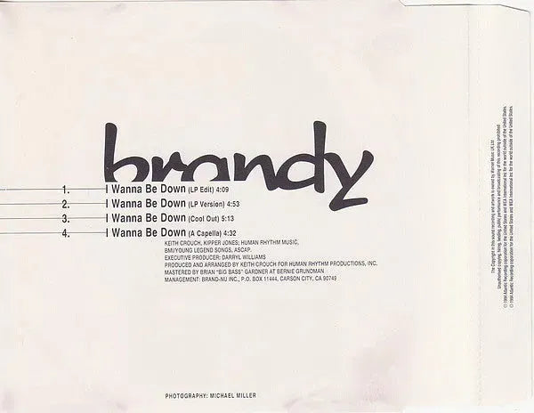 Brandy (2) : I Wanna Be Down (CD, Single)