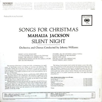 Mahalia Jackson : Silent Night - Songs For Christmas (LP, Album, RE)