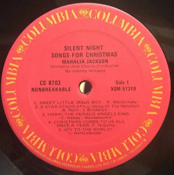 Mahalia Jackson : Silent Night - Songs For Christmas (LP, Album, RE)