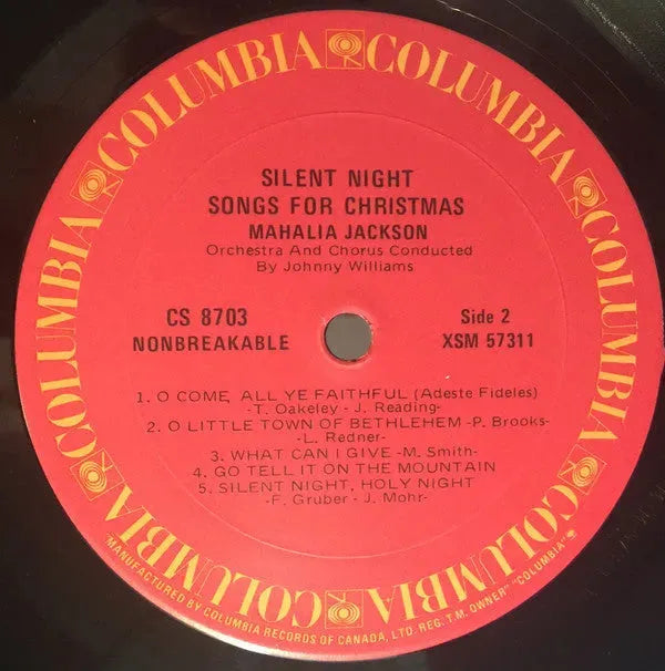 Mahalia Jackson : Silent Night - Songs For Christmas (LP, Album, RE)