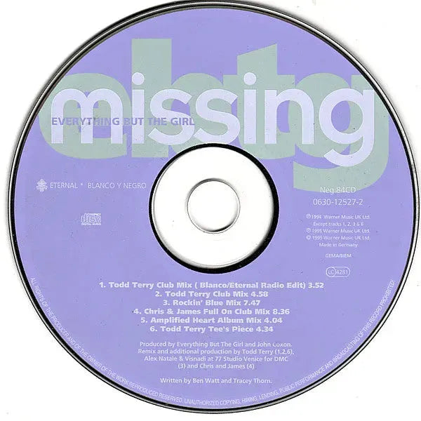 Everything But The Girl : Missing (CD, Single)