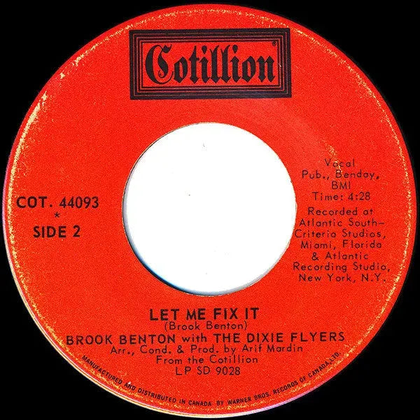 Brook Benton With The Dixie Flyers : Whoever Finds This I Love You / Let Me Fix It (7", Single)