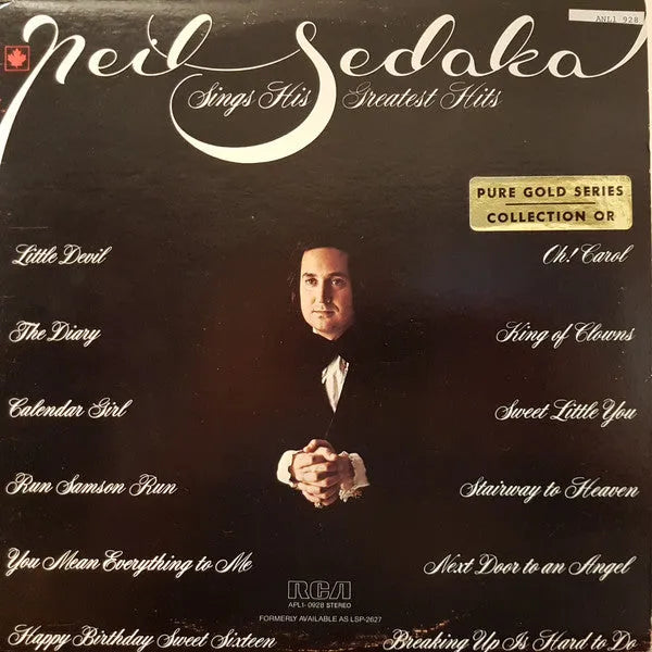 Neil Sedaka : Neil Sedaka Sings His Greatest Hits (LP, Comp, RE)