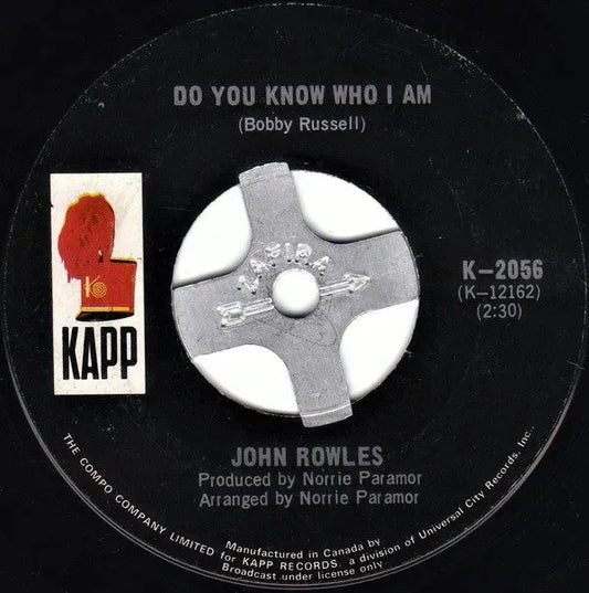 John Rowles : Do You Know Who I Am (7", Single)