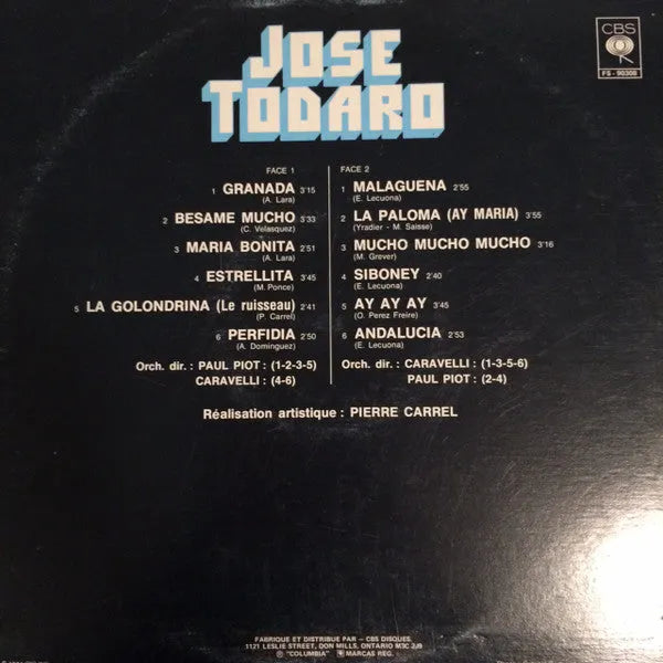 José Todaro : Granada (LP, Album)