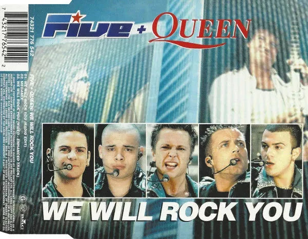 Five + Queen : We Will Rock You (CD, Maxi, Enh)