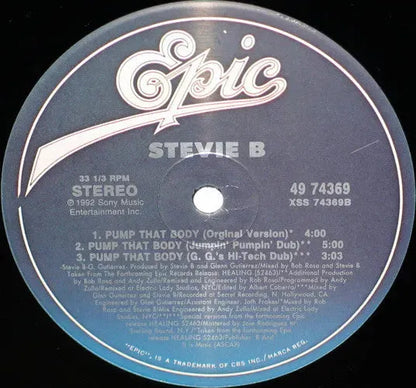 Stevie B : Pump That Body (12")