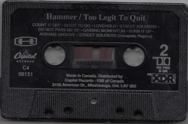 MC Hammer : Too Legit To Quit (Cass, Album)